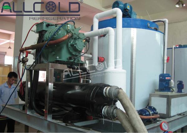 5 Tons / Day Sea Water Flake Ice Machine High Efficiency For Aquaculture