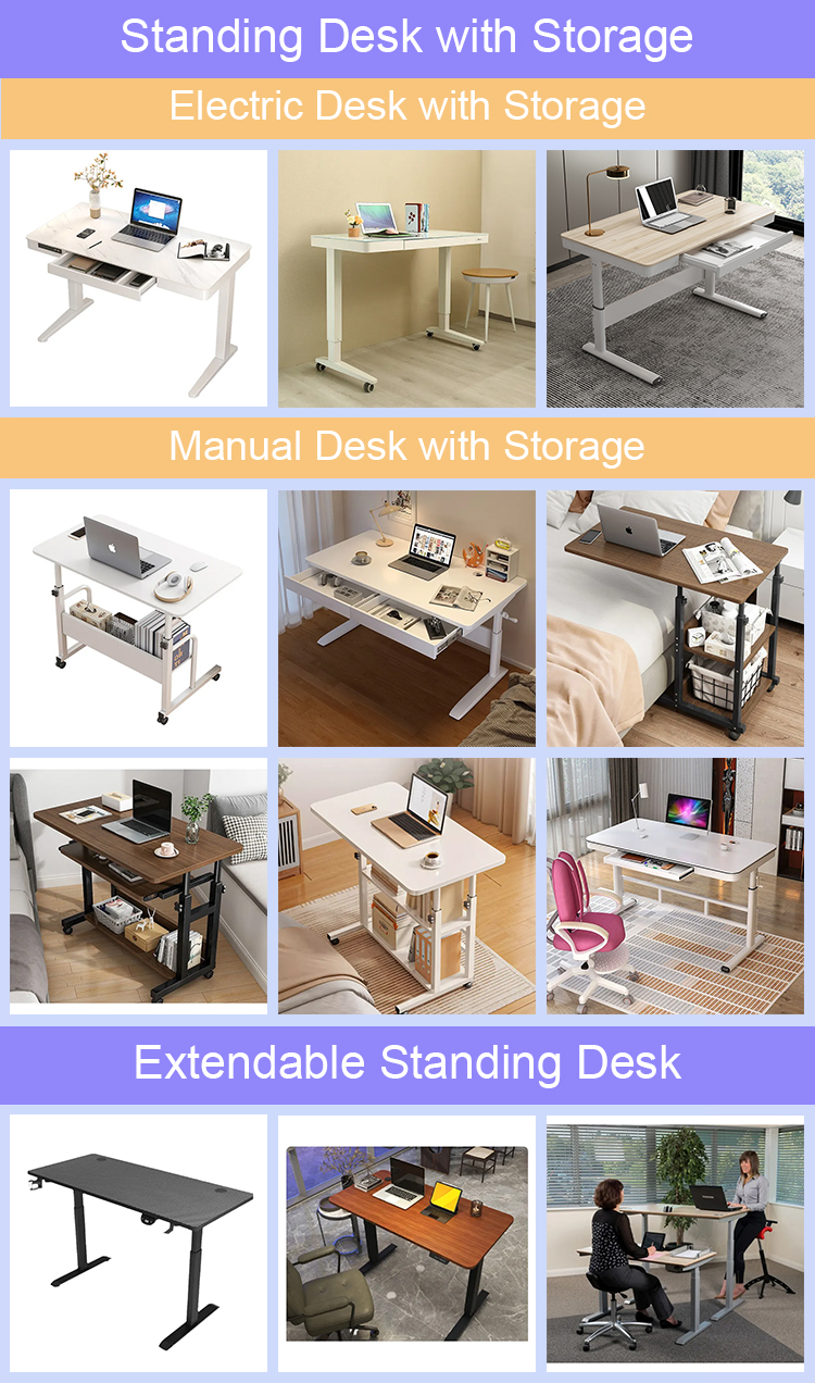 2023 CEO Office Furniture White Wooden Desk with Storage Table and Sit Standing Desk