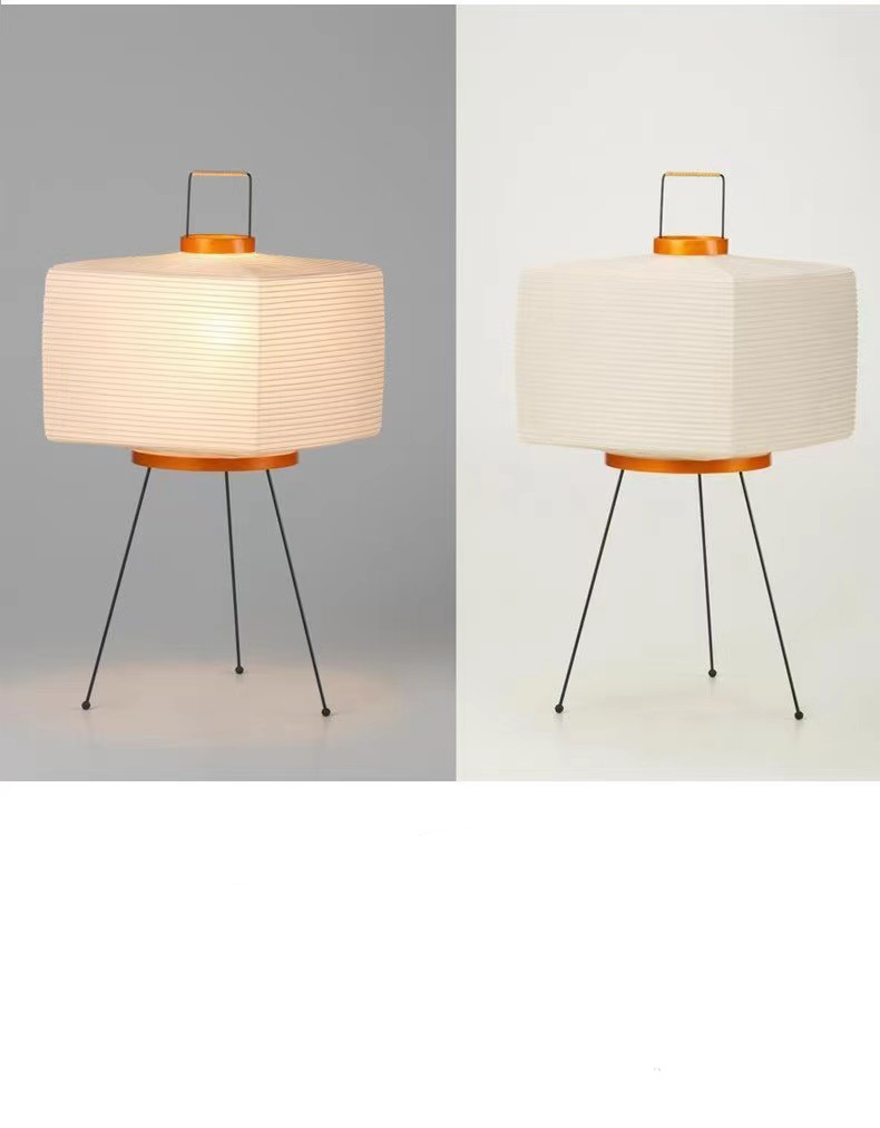 Square Japanese-style Minimalist Rice Paper Lantern table lamp(WH-MTB-254)