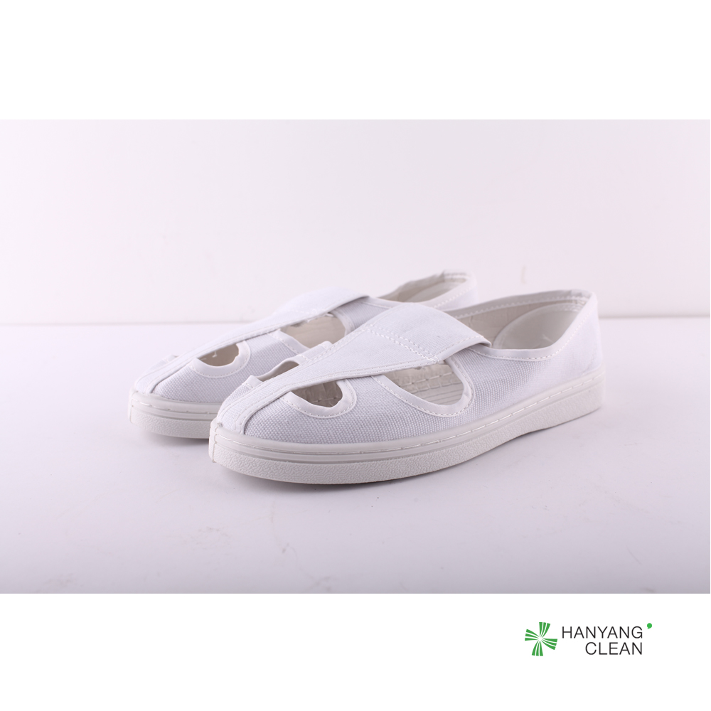 Cleanroom Gender Anti Static Shoes With Four Hole And Canvas Upper