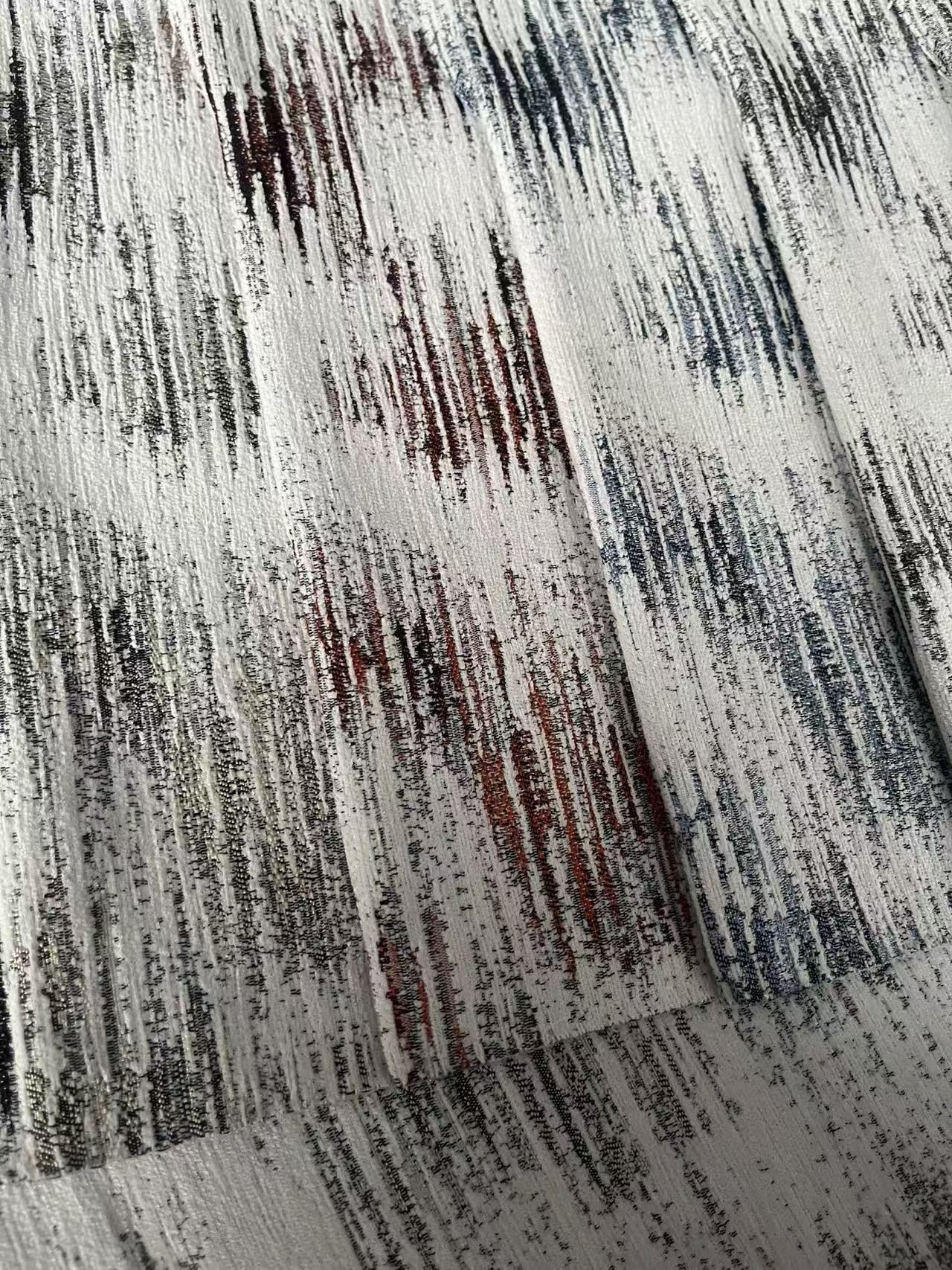 Polyester Chenille Weave Curtain Fabric With Yarn Dyed Pattern