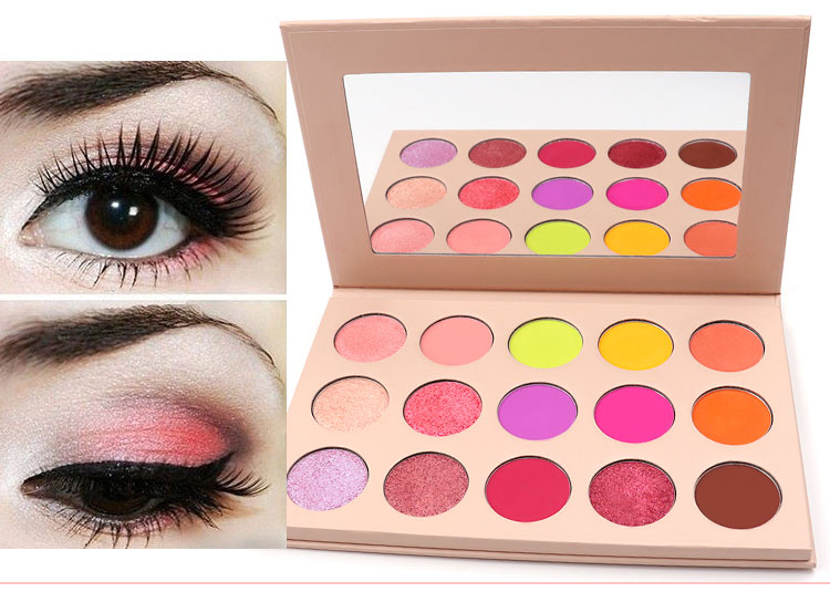 High Pigment Eye Shadow Waterproof Matte Shimmer 15 Color Eyeshadow Palette