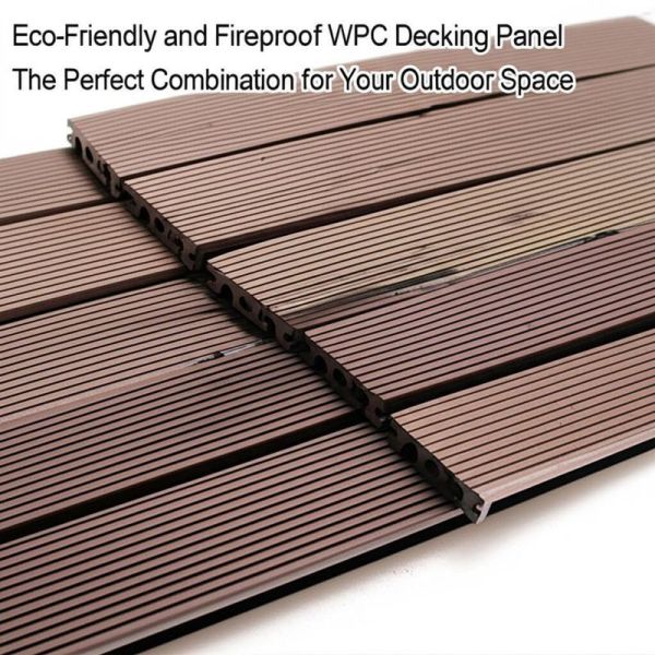 Quality Eco-Friendly and Fireproof WPC Decking Panel 3000mm X 140mm X 25mm with 20+ Years Longevity for sale