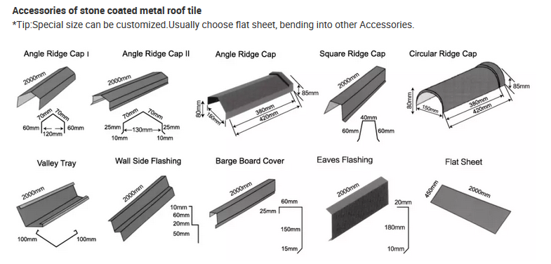 colorful stone coated metal roof tile,decorative Stone-coated metal roofing tiles total solution for project