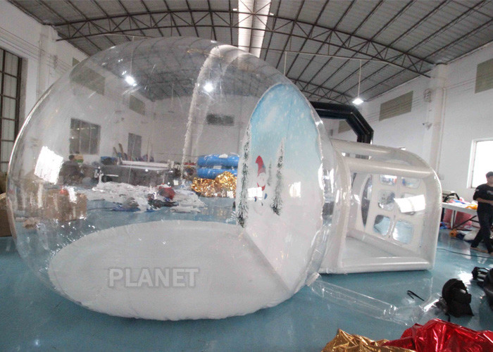 Party Event Inflatable Christmas Snow Globe Bubble Tent House PVC Bounce House Photo Booth