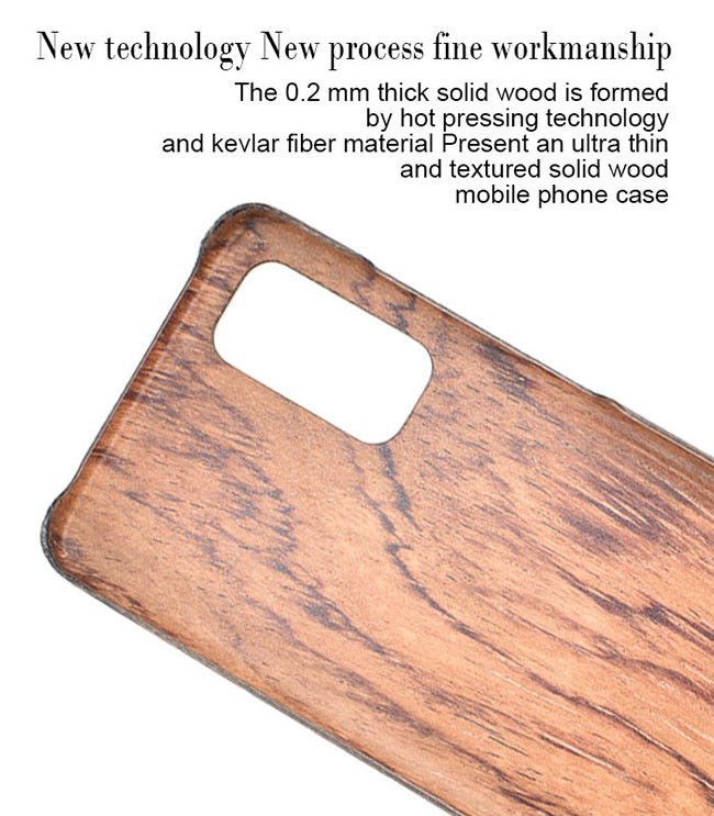 4 Colors Samsung S20 Engraved Rosewood Phone Case