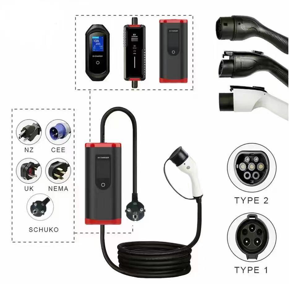 16A 32A Electrical Vehicle Charing Cable EV Cable with TUV IEC62893 and UL