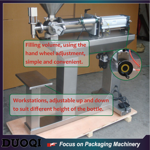 50 KG Filling Precision ≤1% DUOQI G1WLD Vertical Automatic Pump Liquid Paste Filling Machine