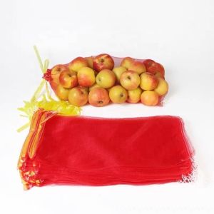  53*94cm Knitted Plastic Mesh Fruit Tubular Net Bag with Drawstring MONO211029 CN SHN Manufactures
