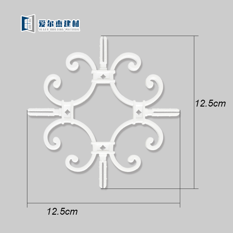 China glass fittings UV proof Plastic Golden Flower Georgian Bar Decoration Bar Insulating Glass