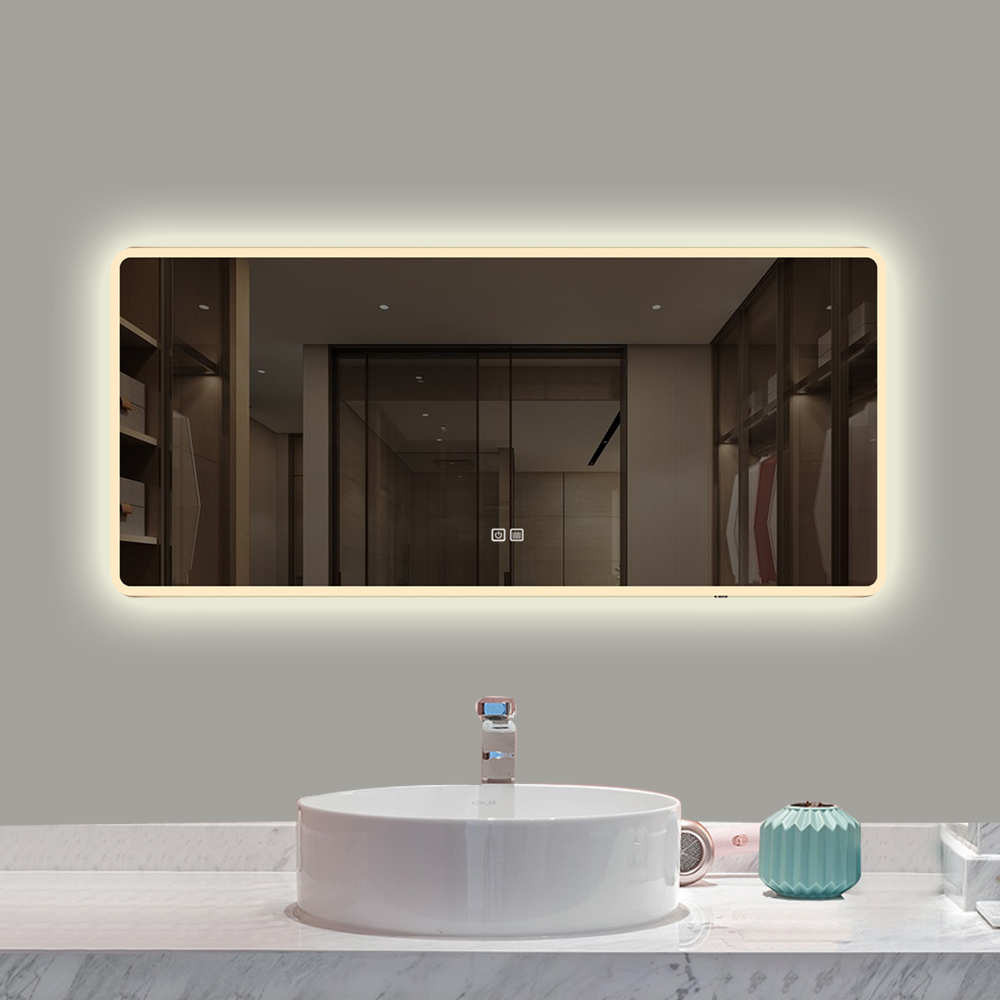 Large Black Bedroom LED Mirror Station for Full Size Bathroom Decoration in Hotel Product