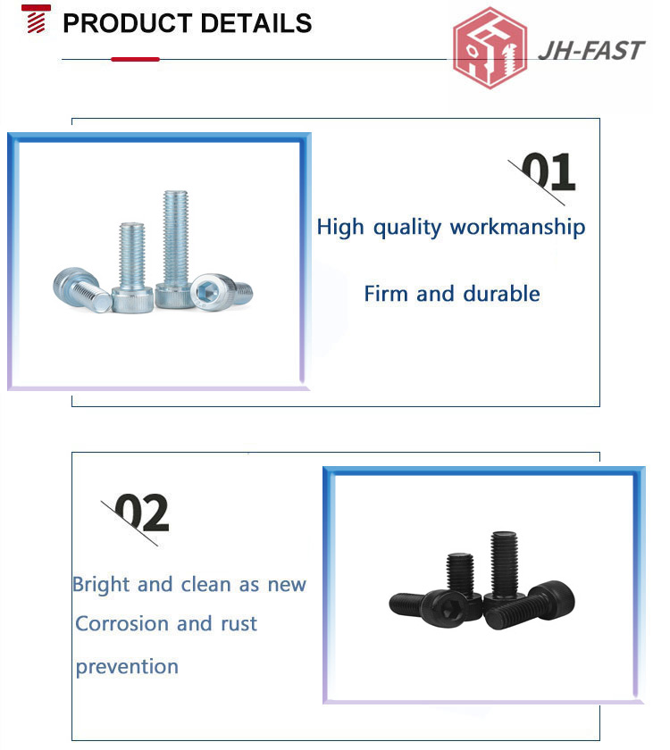 Socket Cap Head Hexagon Socket Head Cap Screw Carbon Steel Hex Allen Key Bolt Screw