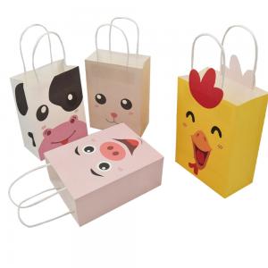  Craft Custom Paper Shopping Bags FCS Cmyk Printing Eco Friendly Manufactures