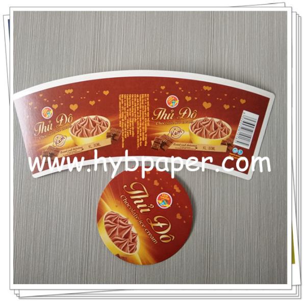Ice Cream Paper cup blank with PE Coated Paper Manufacturers & OEM Manufacturer
