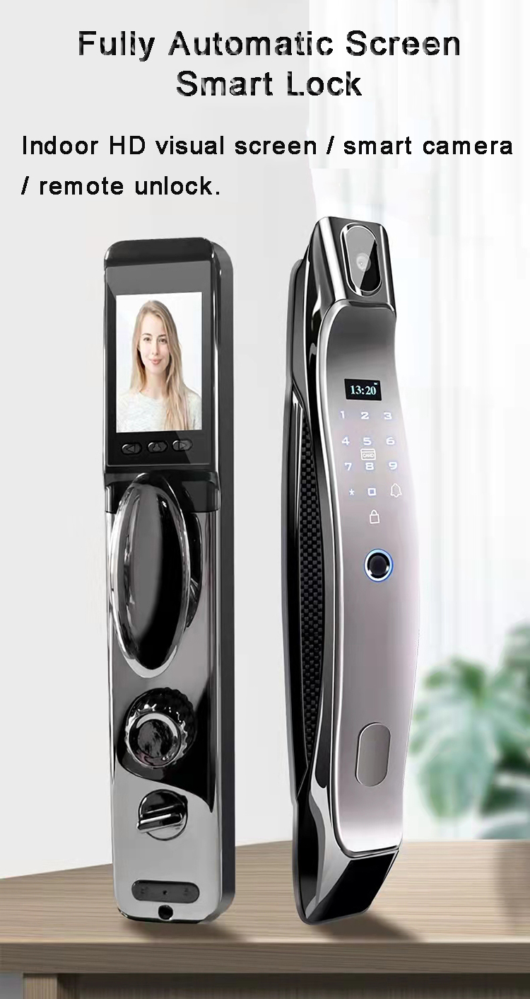 3D Face Recognition Digital Door Lock Fingerprint Password Keyless Wifi Smart Camera Door Lock for Villa Aprtment