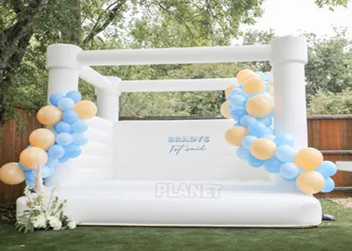 Modern Outdoor Luxurious Jumping Bounce Large White Inflatable Bounce House
