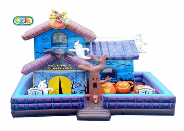 Halloween Haunted House Inflatable Bounce House Combo With Blower Maintenance