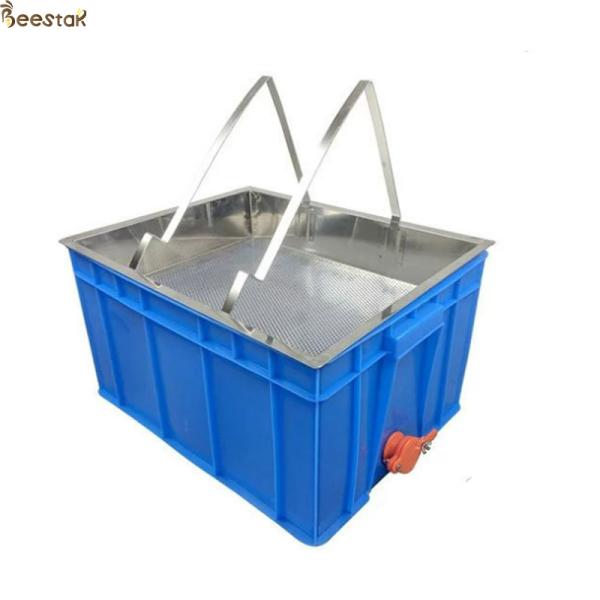 Stainless Steel Mini Honey Comb Frame Shelf 52*41.5*12cm Blue Square Beekeeping Frame Holder