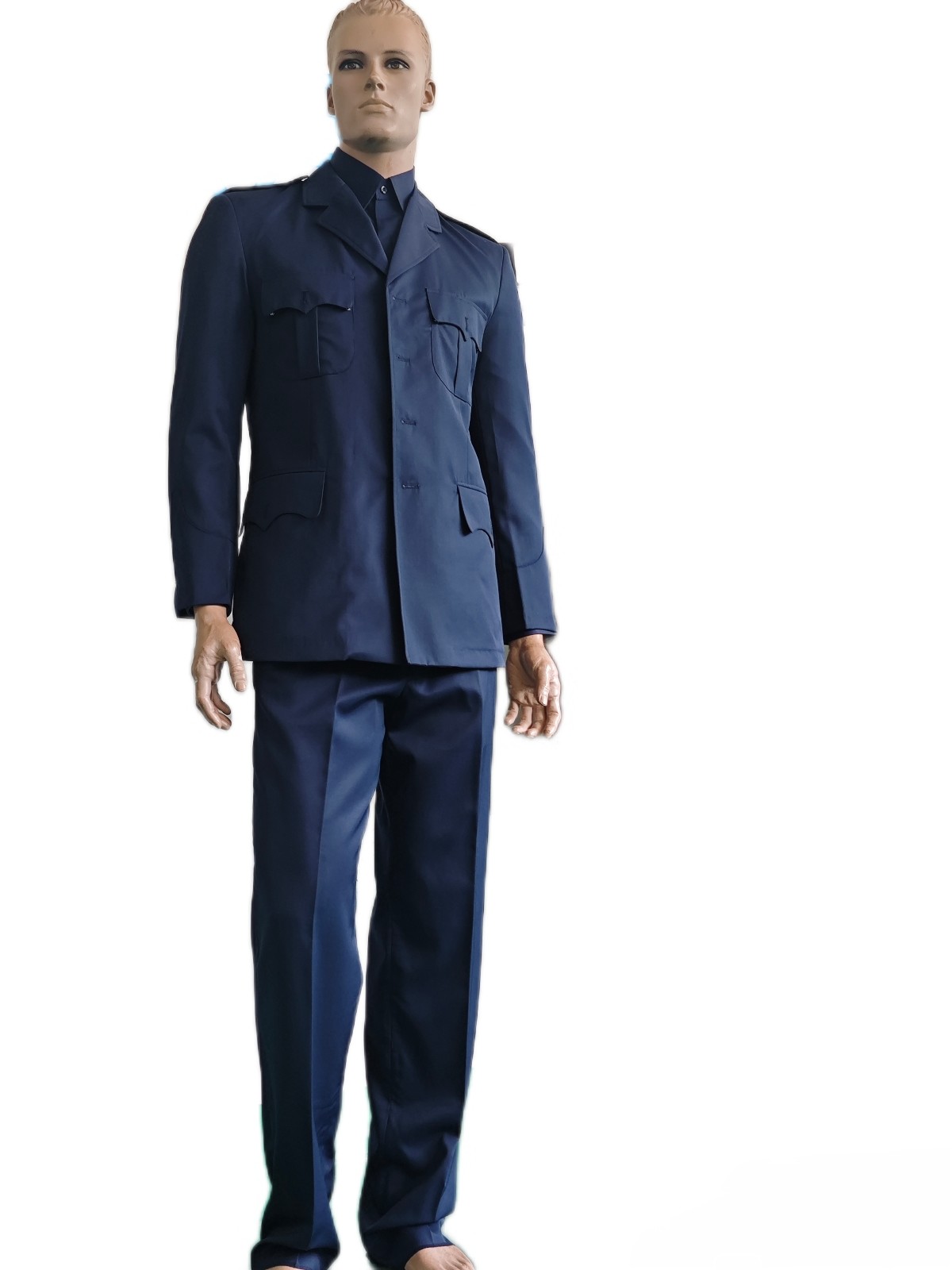 Navy Blue 45% Wool Military Uniform - Winter Long Sleeve Ceremonial Dress