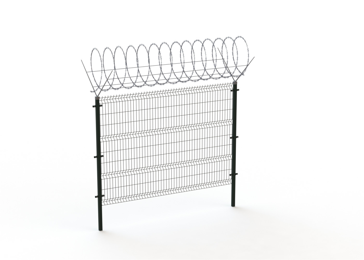 Powder Or Pvc Coated Galvanized Welded Wire Mesh Fence/Curved 3D Welded Wire Fence