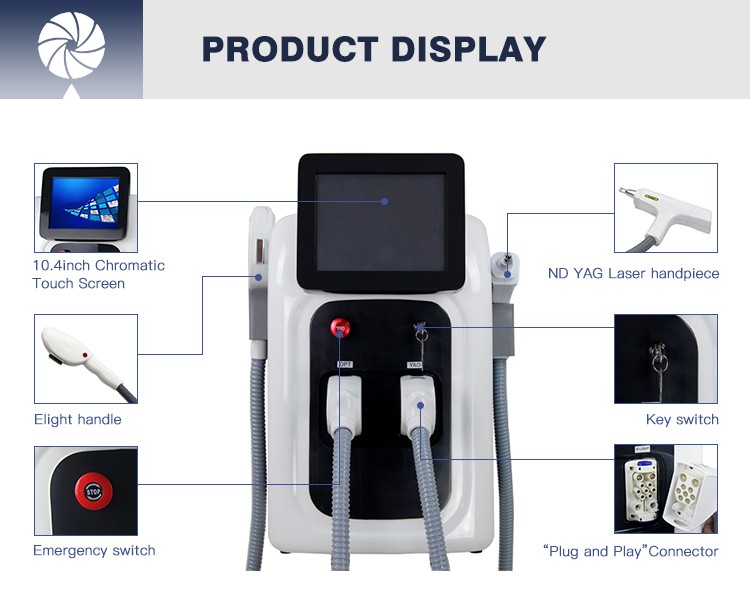 AS20 Professional Nd Yag OPT Beauty Machine Laser for salon OEM Pigment hair tattoo Removal device women carbon peeling
