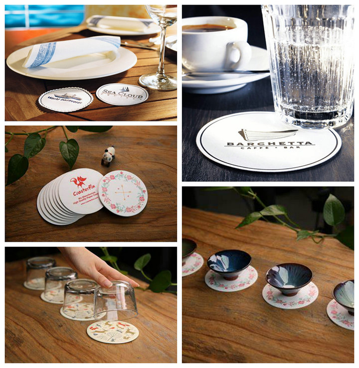 .0.9mm 1.0mm Coaster Board Strong Water Absorption 700*1000mm FSC Approved