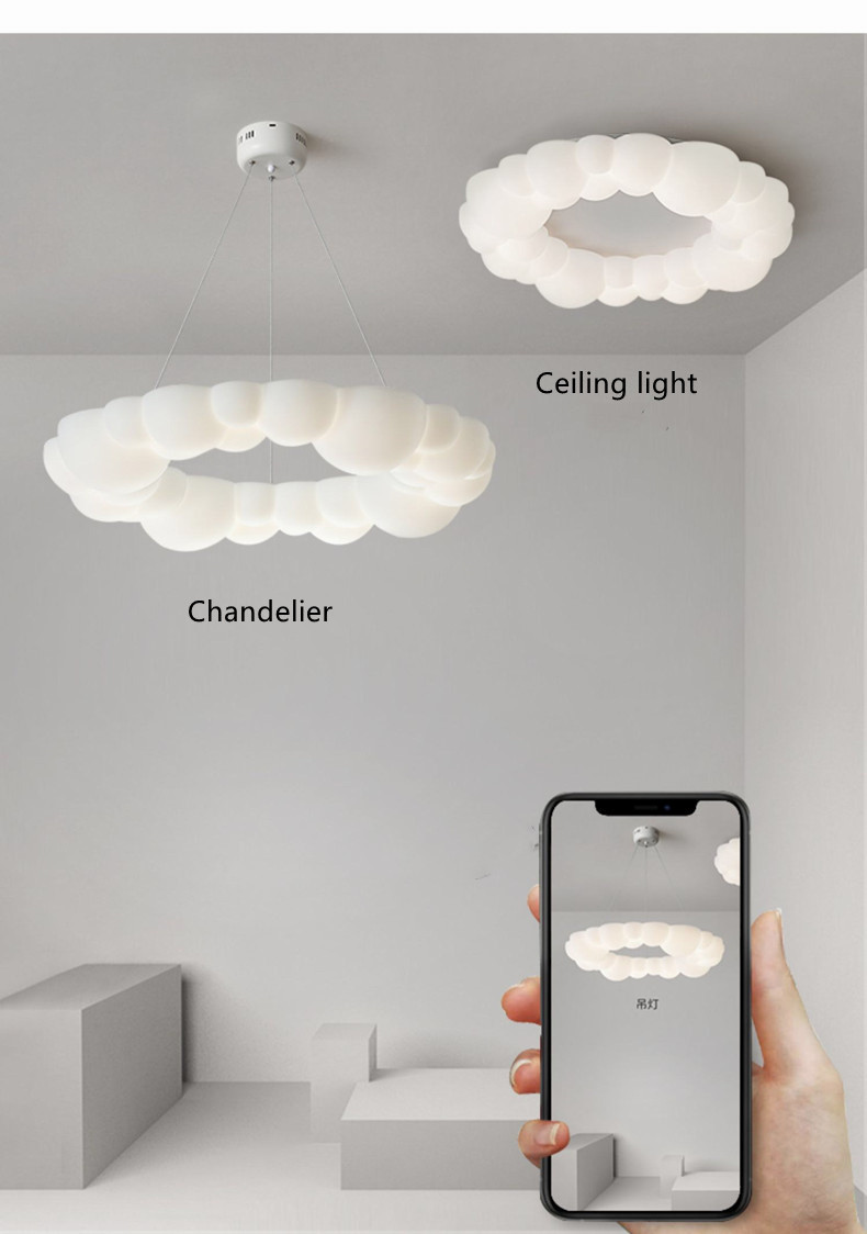 Nordic Designer kids Chandelier Living Dining Children's Room Bedroom Cloud Chandeliers(WH-MI-399)