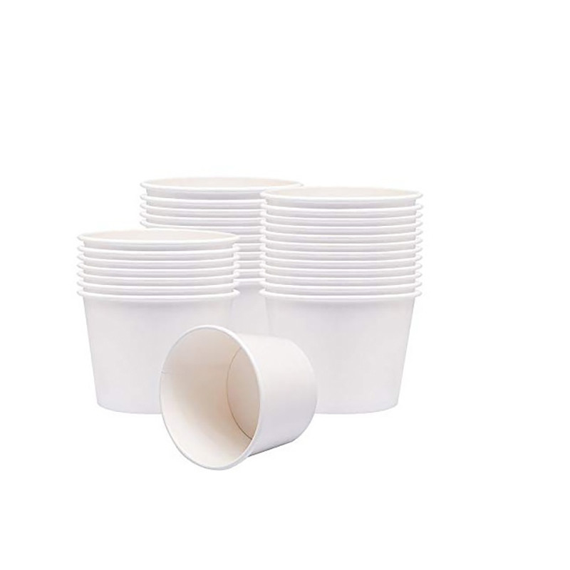 Two Layers PE Coated Paper Ice Cream Sundae Cups Flexo Printing