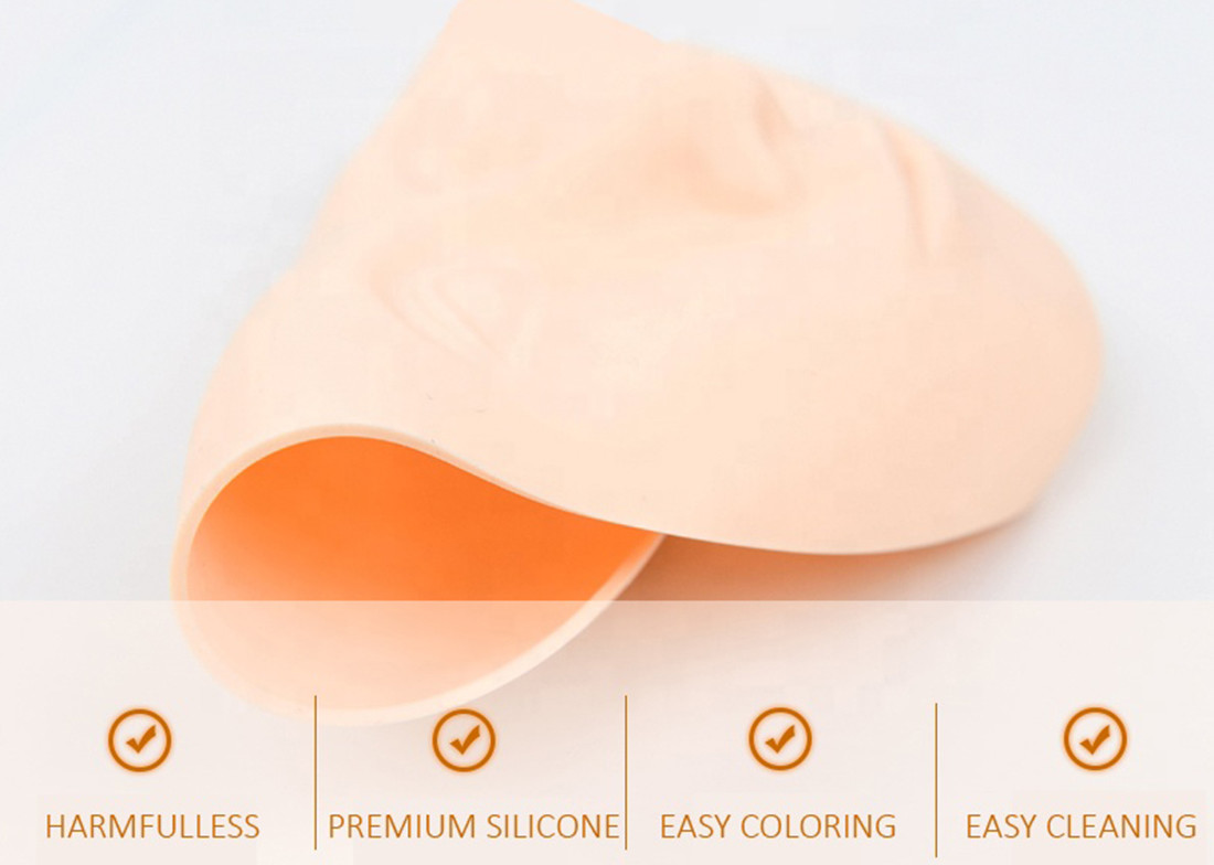 Silicone 5D Fake Eyebrow Eyeline Lips Model Practice Skin Head