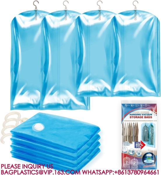 Hanging Vacuum Storage Bags, Vacuum Sealed Bags Clothing Coats Jackets Space