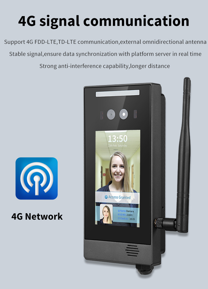 2M Real Time Face Recognition Attendance Machine With 4G Sim Card Slot