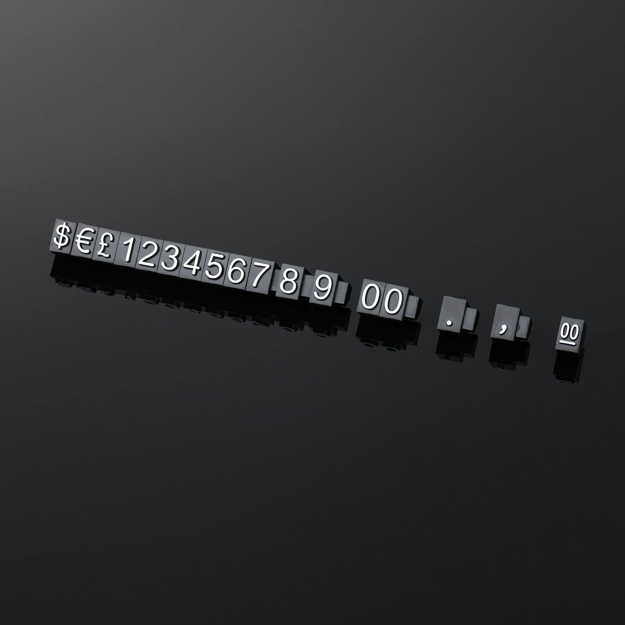 Free Standing Plastic Jewelry Display Price Tags Customizable Counter Store Sign Holders