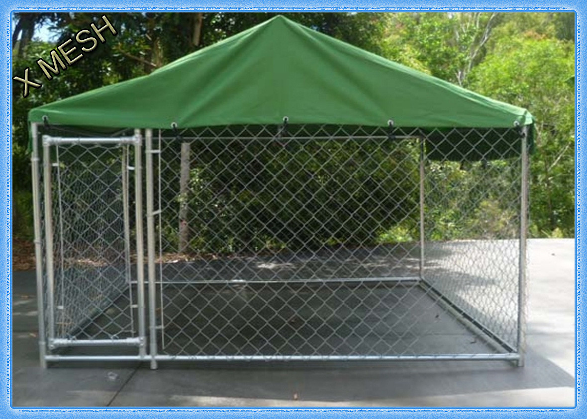 11 Gauge Galvanised Weld Mesh Panels Painted Outdoor Dog Kennel 10X10X6 Foot