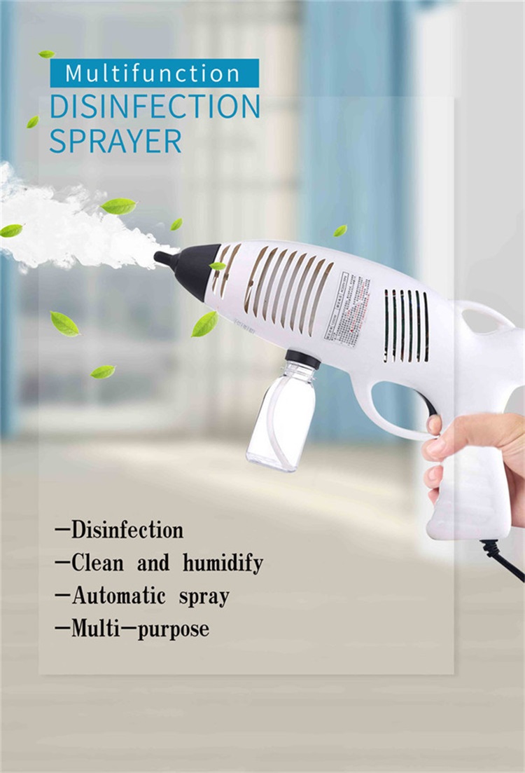 Rechargeable Wireless Disinfect Nano High Pressure Sprayer Gun Sterilizer Blue Ray Atomizing Sprayer