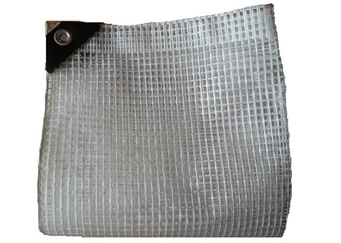 Transparent Mesh Plastic Lamination Tarpaulin Anti Raining Tarpaulin Durable Truck Cover Fabric Heavy Duty Woven Fabric