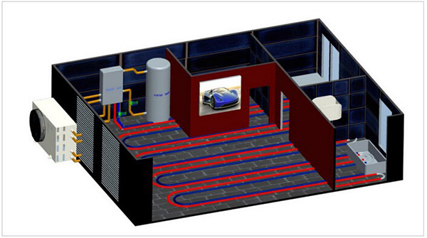 Hot Water Air Source Water Heat Pump , Anti Freezing Air To Water Heating System