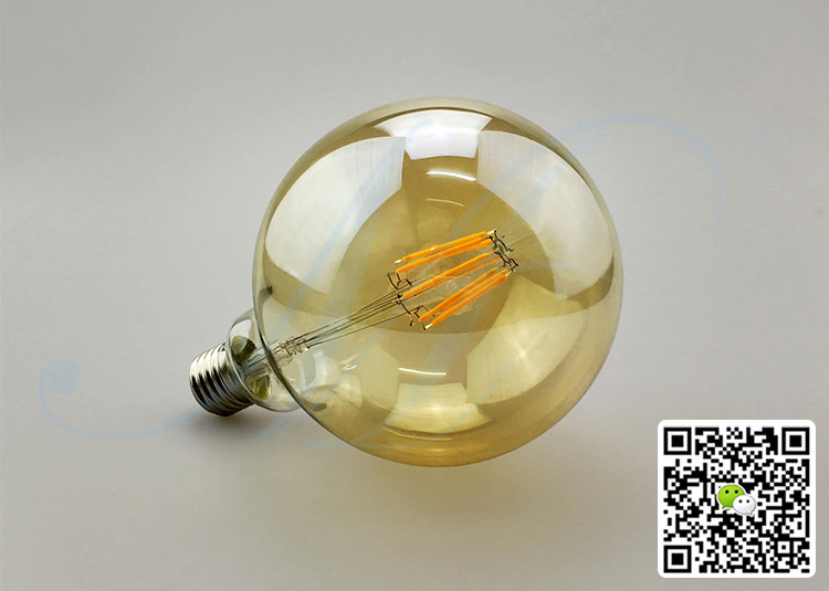 Good Quality Led Edison Bulb G125 Clear Amber Glass Dimmable 6w 8w 12w Vintage Filament Bulb