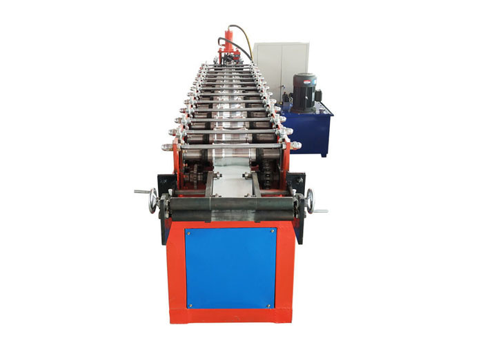 Embossing Type Shutter Door Roll Forming Machine With Cr12 Heat Treatment Cutter