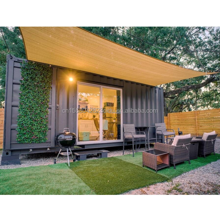 Galvanized Steel Square Tubes Modified Prefabricated Shipping Container House for Forest Vacation Cabin Office or Villa