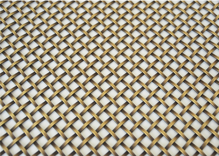 Architectural 0.5mm Decorative Woven Wire Mesh For Home Deco Furniture Cabinet Grills