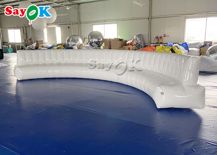 6.367m Curved White Multifunctional Furniture Inflatable Air Sofa