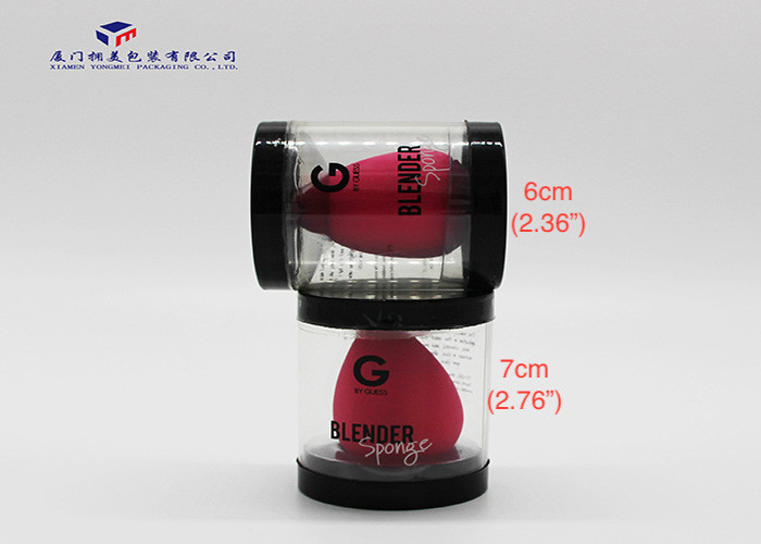 Black PVC Covers Clear Retail Tubes , Clear Plastic Cylinder Tubes Fast Sample Time