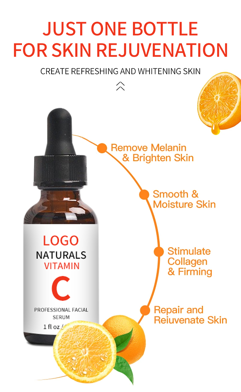 OEM Facial Serum Whitening Anti Wrinkle Vitamin C Serum For Face