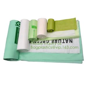 Eco-friendly Roll Compostable Plastic Bag Drawstring Biodegradable Garbage Bags
