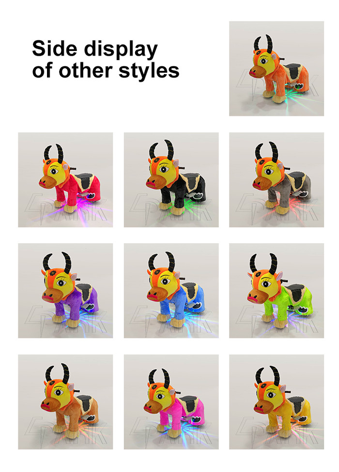 Coin Operated Electric Animal Ride On Toys Stuffed Motorized Plush Riding Animals