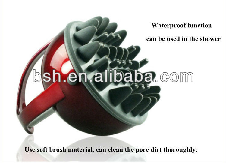 Anti Static Shower Scalp Massage Brush Soft Rubber Material Easy Operating