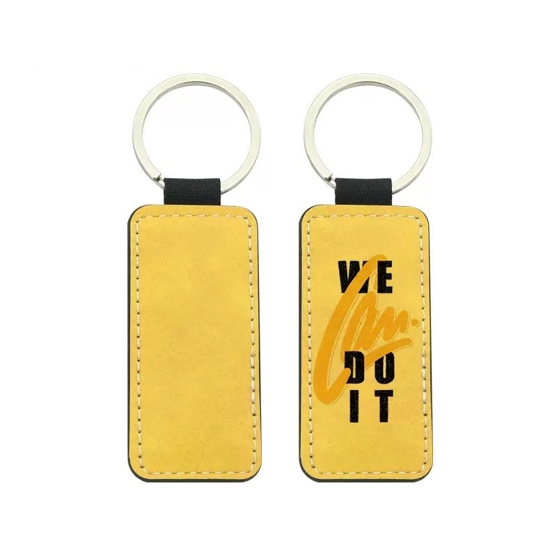 Sublimation Blanks Double-Sided Leather Keychain For Sublimation Printing