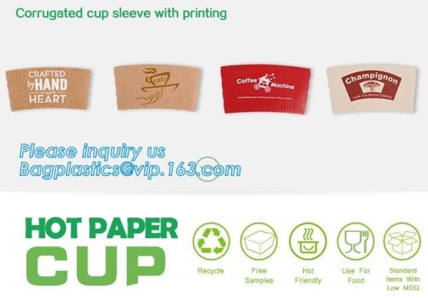 Cup Sleeve, Corrugated Up Sleeve With Printing, Brand Logo, Hot Paper Cup,Cup