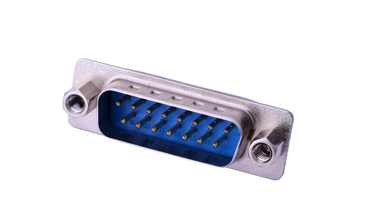  Custom 15 Pin D Sub Male Connector , VGA 15 Pin D Type Connector Phosphor Bronze Manufactures