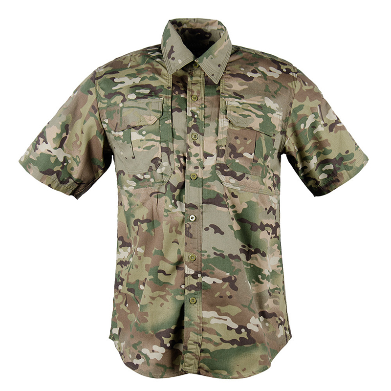 Unisex Camouflage Uniform Long Sleeve Shirts and Trousers for Outdoor Training Attire
